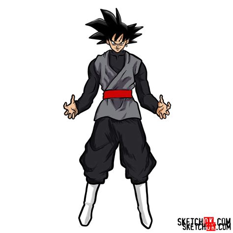 goku black full body|easy goku black drawing.